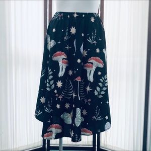 Psychedelic Groovy Mushroom Skirt Butterfly Crystals